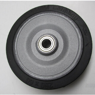 Schwerlast Rad mit Vollgummi, 250x60mm