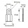 Gerades Messer 111x40mm passend zu Del Morino