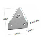 M&auml;hmesserklinge glatt 80x76x2mm