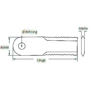 Strohh&auml;cksler-Messer 173x50x4mm, passend zu Claas
