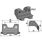 Schlagmesser 114 x 30mm passend zu Mulag