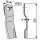 Messer 220x50mm, rechts